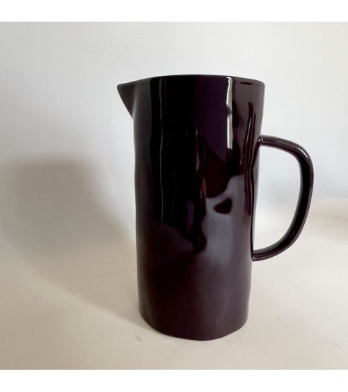 Ceramic Jug - Aubergine Quail's Egg carafe jug glass design