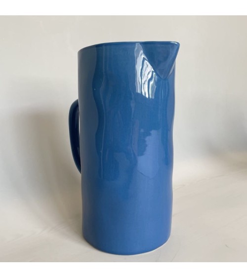 Large Ceramic Jug - Mid Blue Quail's Egg Water Carafes & Wine Decanters design switzerland original