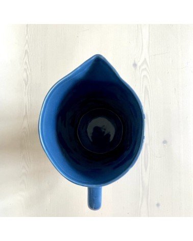 Ceramic Jug - Mid Blue Quail's Egg carafe jug glass design