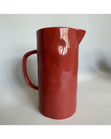 Ceramic Jug - Terracotta Quail's Egg carafe jug glass design