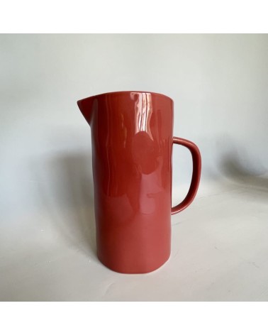 Ceramic Jug - Terracotta Quail's Egg carafe jug glass design