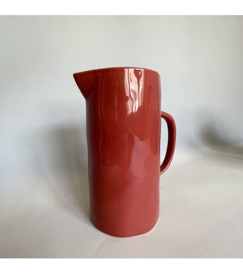 Ceramic Jug - Terracotta Quail's Egg carafe jug glass design