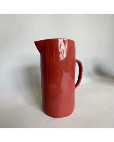 Ceramic Jug - Terracotta Quail's Egg carafe jug glass design