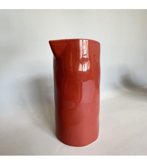 Ceramic Jug - Terracotta Quail's Egg carafe jug glass design