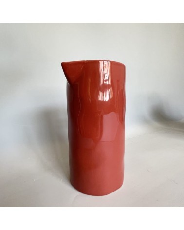 Ceramic Jug - Terracotta Quail's Egg carafe jug glass design