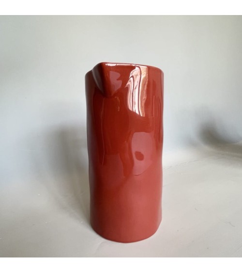 Ceramic Jug - Terracotta Quail's Egg carafe jug glass design
