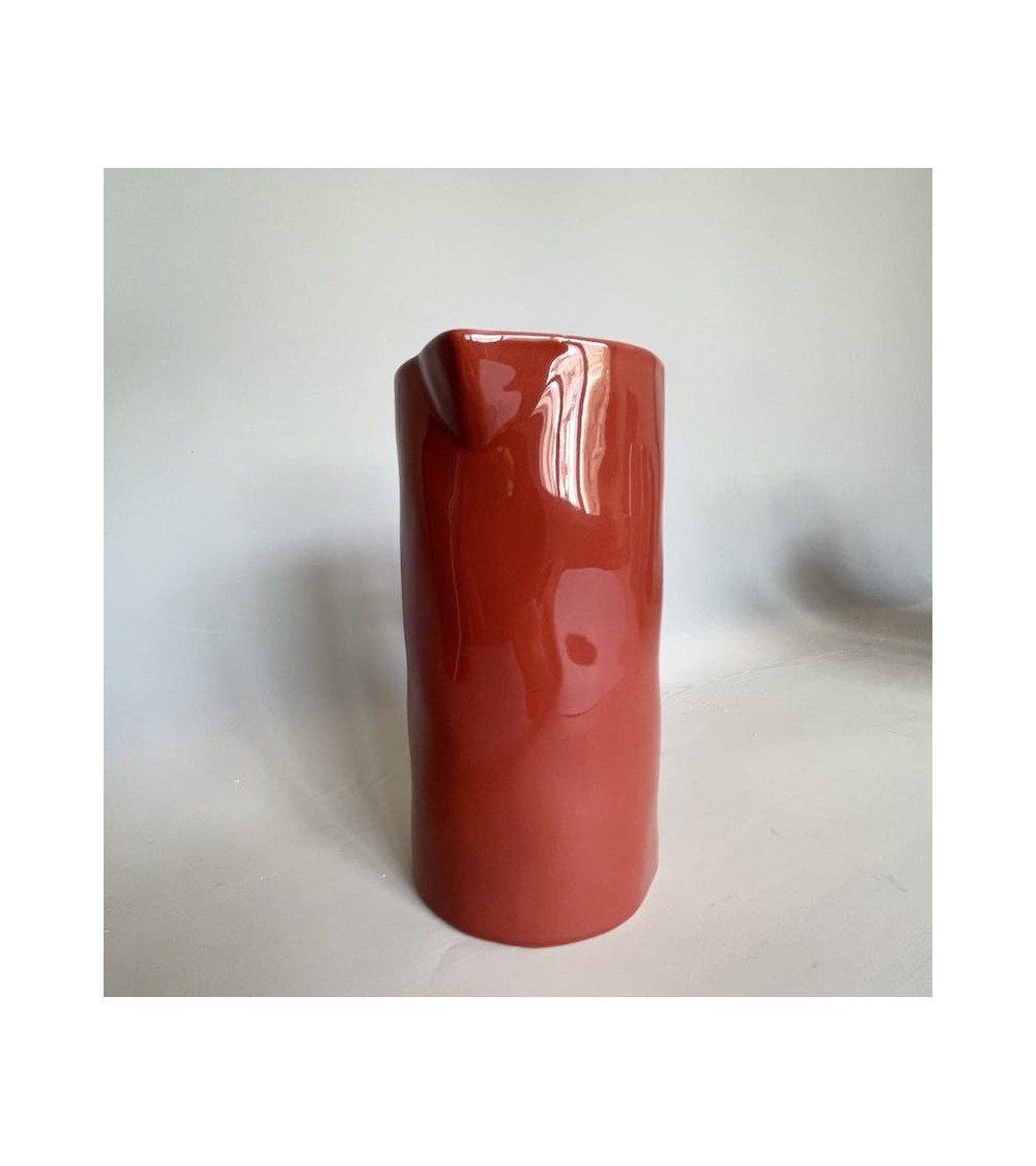 Ceramic Jug - Terracotta Quail's Egg carafe jug glass design