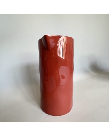Ceramic Jug - Terracotta Quail's Egg carafe jug glass design