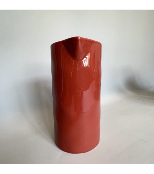 Ceramic Jug - Terracotta Quail's Egg carafe jug glass design
