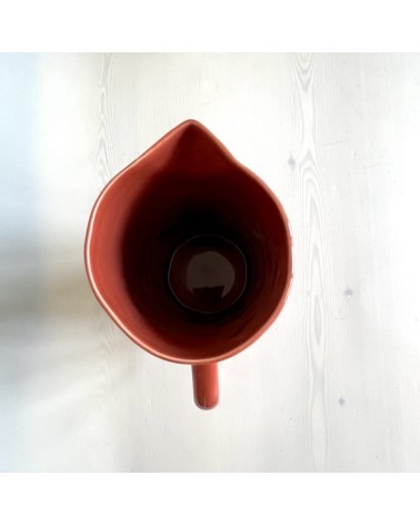 Ceramic Jug - Terracotta Quail's Egg carafe jug glass design