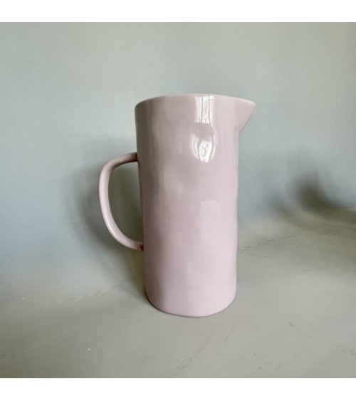Large Ceramic Jug - Pale Pink Quail's Egg Water Carafes & Wine Decanters design switzerland original