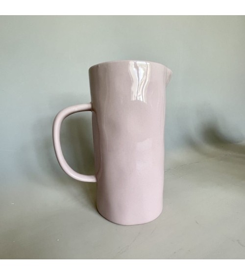 Ceramic Jug - Pale Pink Quail's Egg carafe jug glass design