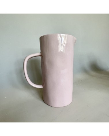 Ceramic Jug - Pale Pink Quail's Egg carafe jug glass design