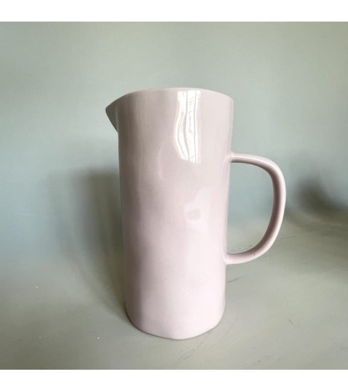 Ceramic Jug - Pale Pink Quail's Egg carafe jug glass design