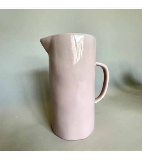 Ceramic Jug - Pale Pink Quail's Egg carafe jug glass design