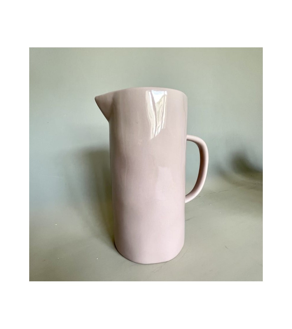 Ceramic Jug - Pale Pink Quail's Egg carafe jug glass design