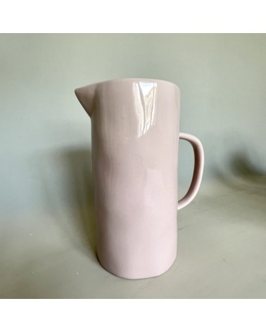 Ceramic Jug - Pale Pink Quail's Egg carafe jug glass design