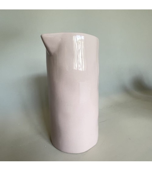 Ceramic Jug - Pale Pink Quail's Egg carafe jug glass design