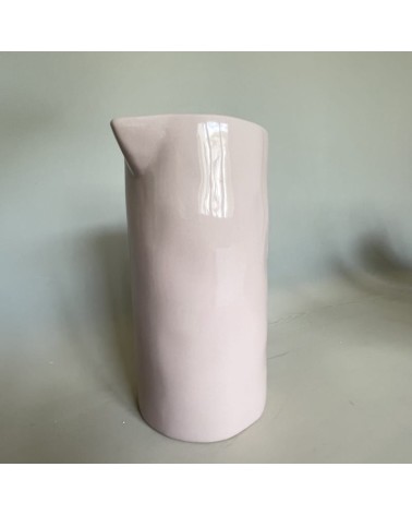 Ceramic Jug - Pale Pink Quail's Egg carafe jug glass design