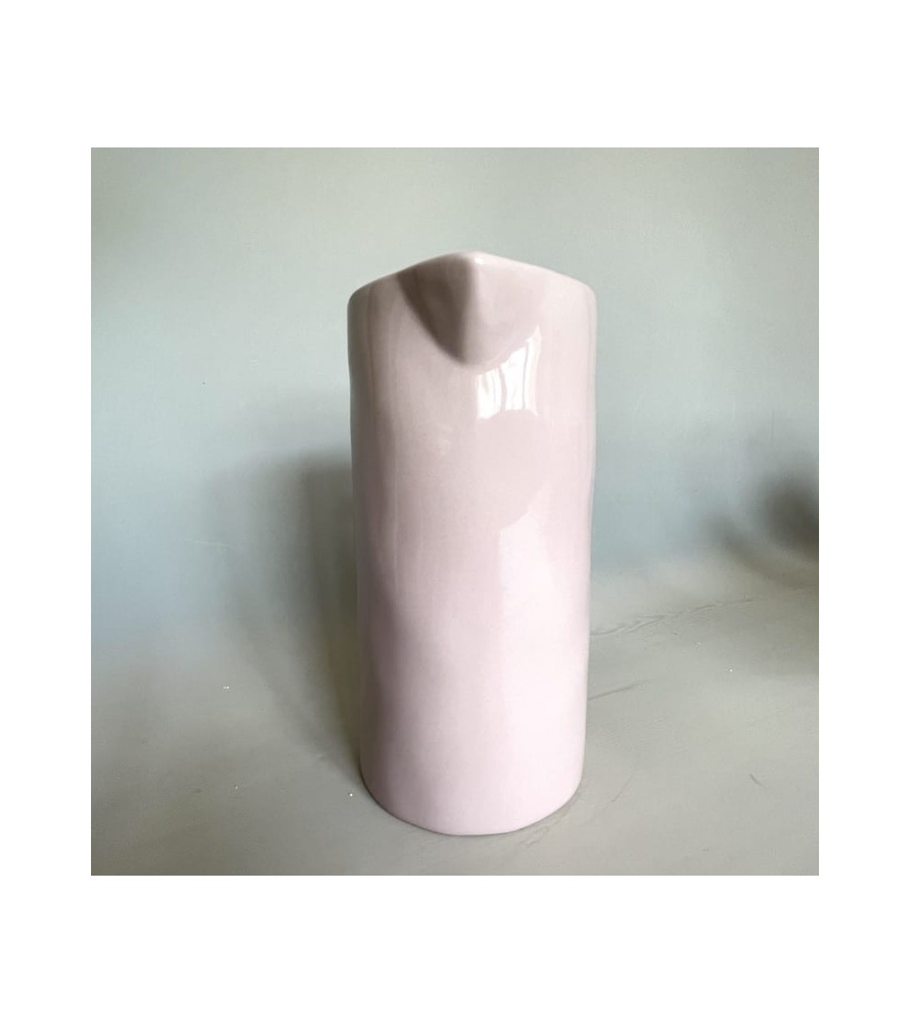 Ceramic Jug - Pale Pink Quail's Egg carafe jug glass design