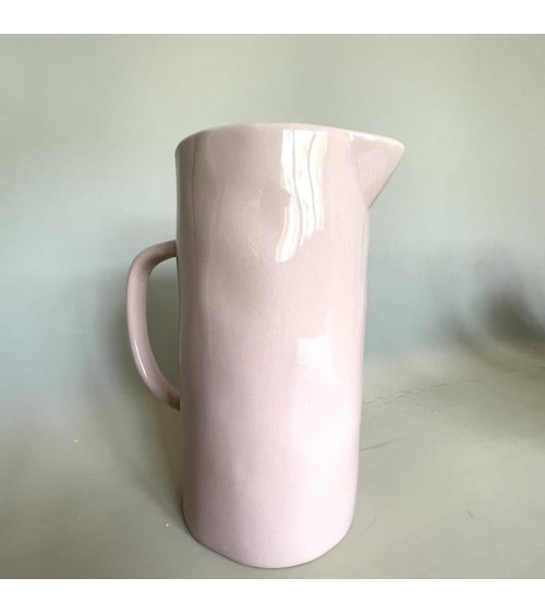 Ceramic Jug - Pale Pink Quail's Egg carafe jug glass design