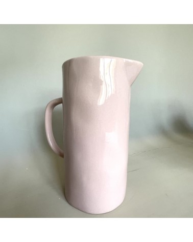 Ceramic Jug - Pale Pink Quail's Egg carafe jug glass design