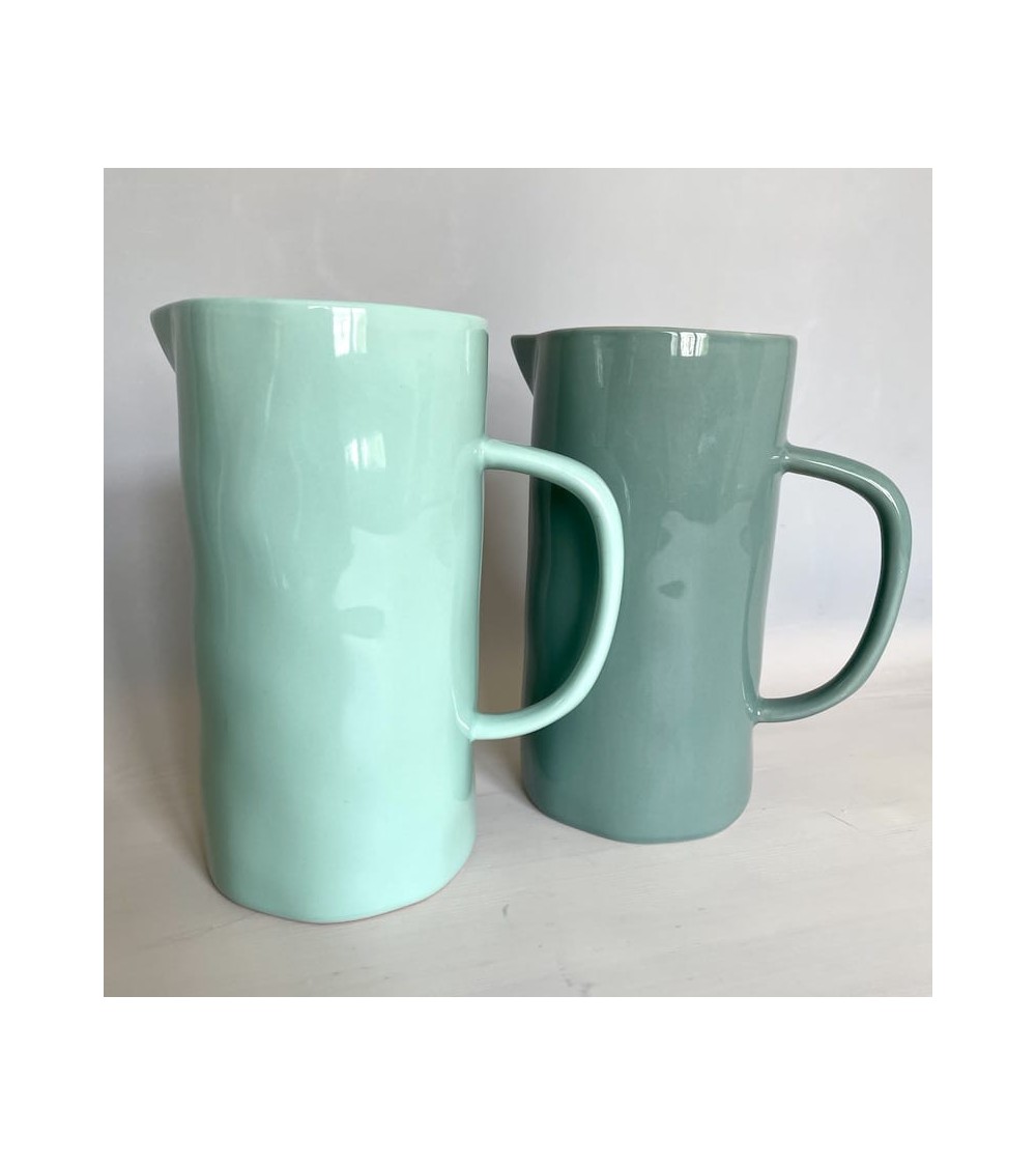 Ceramic Jug - Mint Quail's Egg carafe jug glass design