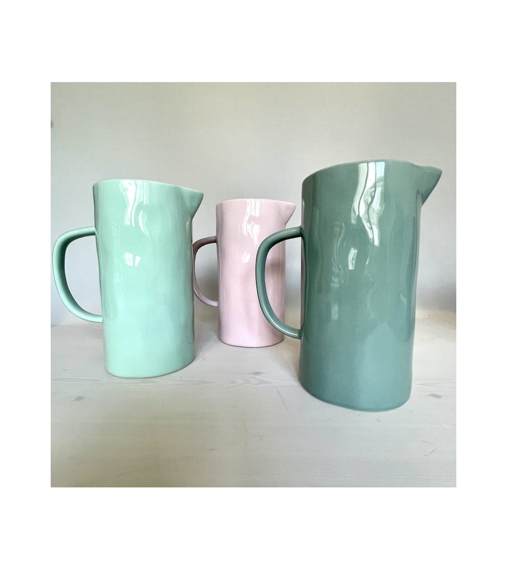 Ceramic Jug - Mint Quail's Egg carafe jug glass design