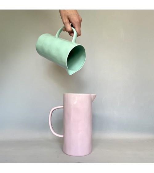 Ceramic Jug - Mint Quail's Egg carafe jug glass design