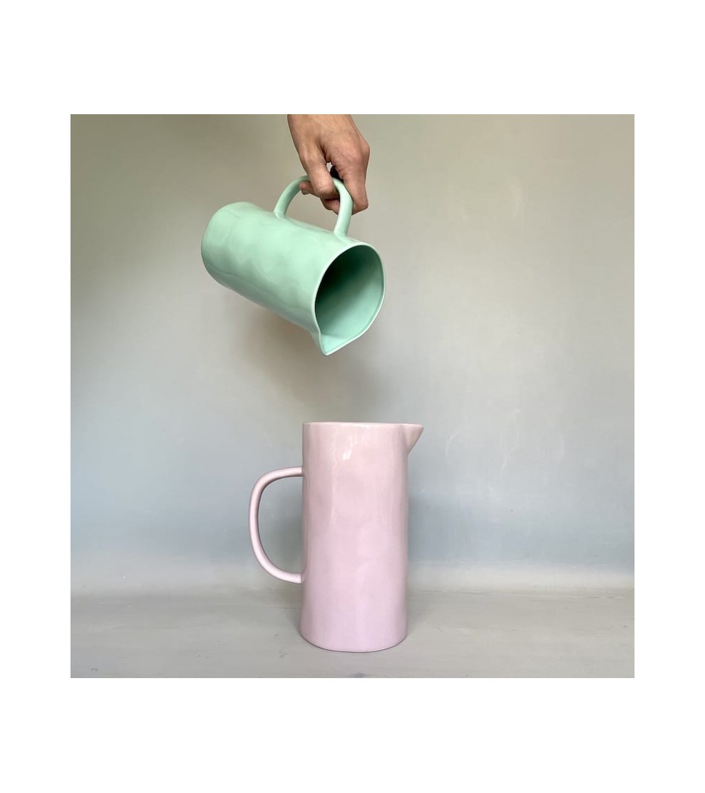 Ceramic Jug - Mint Quail's Egg carafe jug glass design
