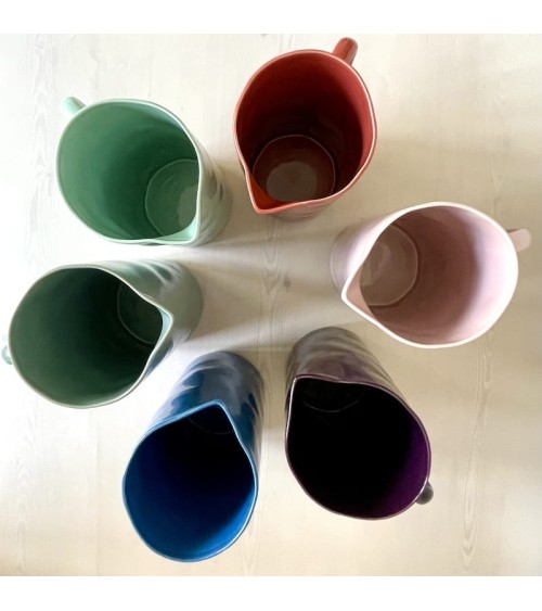 Ceramic Jug - Aubergine Quail's Egg carafe jug glass design