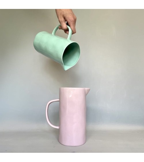 Ceramic Jug - Sage Quail's Egg carafe jug glass design