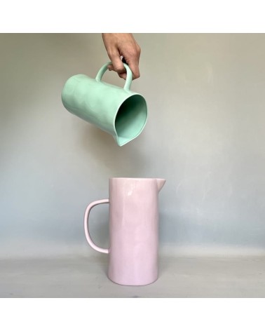 Ceramic Jug - Sage Quail's Egg carafe jug glass design