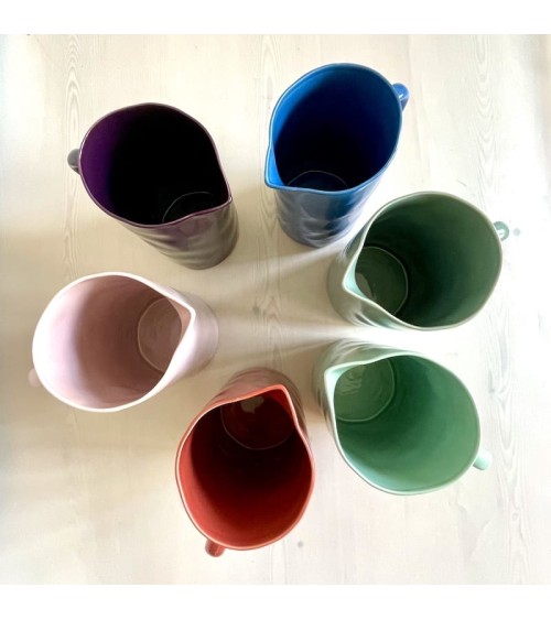 Ceramic Jug - Sage Quail's Egg carafe jug glass design