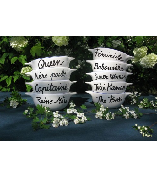 Breton Bowl - Superheroes Pied de poule ramen salad fruit pasta soup cereal ceramic bowl