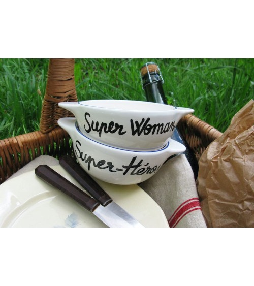 Ciotola bretone - Super Women Pied de poule ceramica design particolari