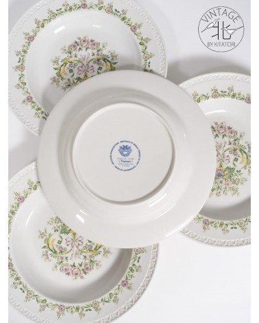 4 Piatti Fondi "Trianon" Villeroy & Boch Vintage kitatori mobili Oggetto di design vintage svizzera