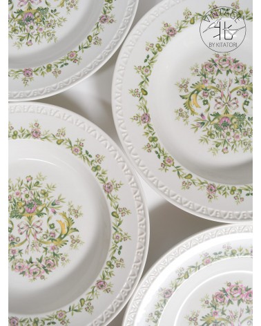 4 Piatti Fondi "Trianon" Villeroy & Boch Vintage kitatori mobili Oggetto di design vintage svizzera