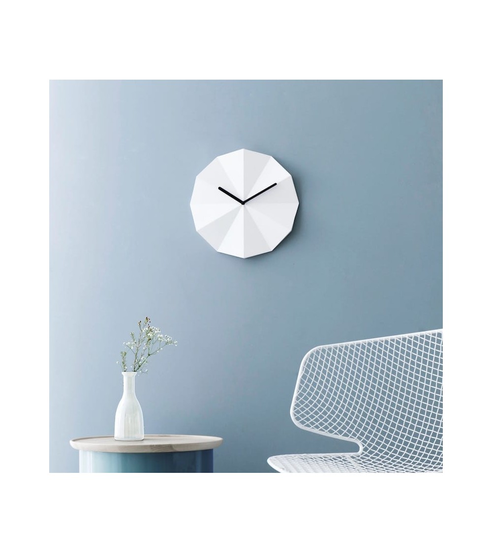 Delta Clock Bianco - Orologio da parete Lawa Design da muro orologi moderno tavolo particolari bellissimi design