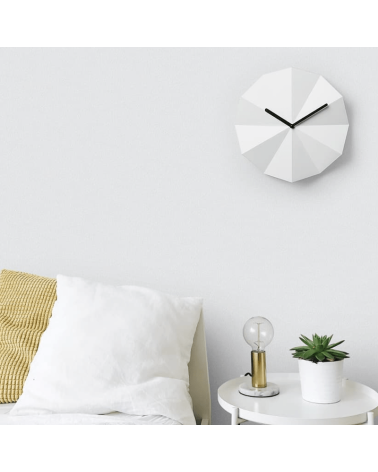Delta Clock Blanc - Horloge murale design Lawa Design de table design originale cuisine salon