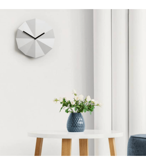 Delta Clock White - Design Wall Clock Lawa Design wood table desk kitchen clocks modern design