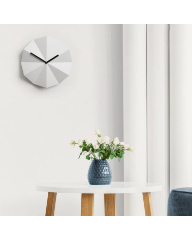 Delta Clock White - Design Wall Clock Lawa Design wood table desk kitchen clocks modern design