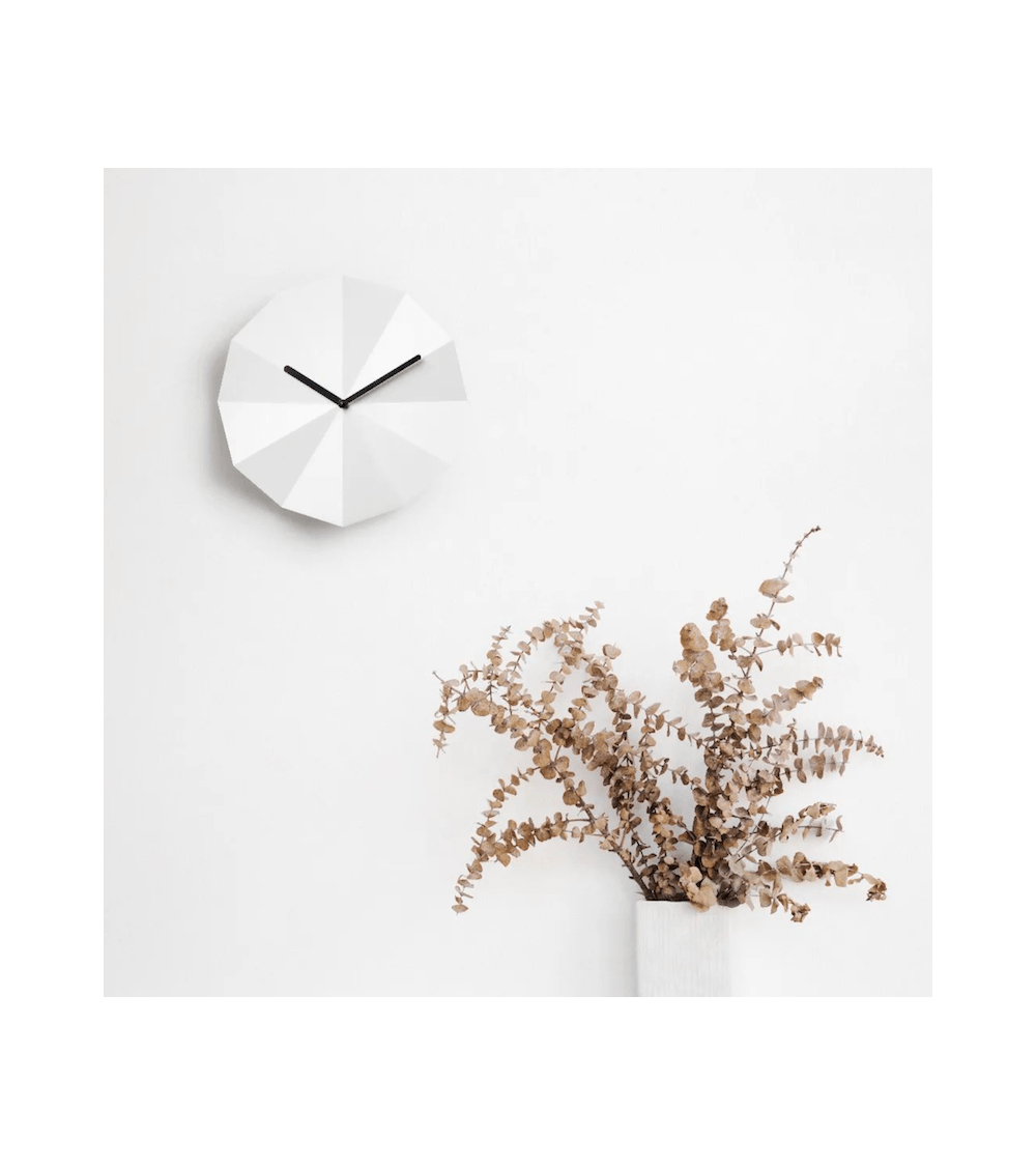 Delta Clock Bianco - Orologio da parete Lawa Design da muro orologi moderno tavolo particolari bellissimi design