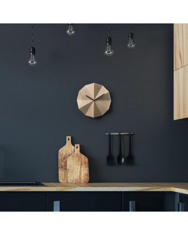 Delta Clock Oak - Wooden Wall Clock Lawa Design wood table desk kitchen clocks modern design
