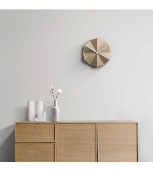 Delta Clock Oak - Wooden Wall Clock Lawa Design wood table desk kitchen clocks modern design