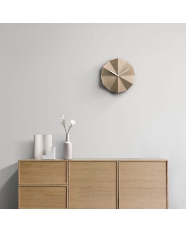 Delta Clock Oak - Wooden Wall Clock Lawa Design wood table desk kitchen clocks modern design