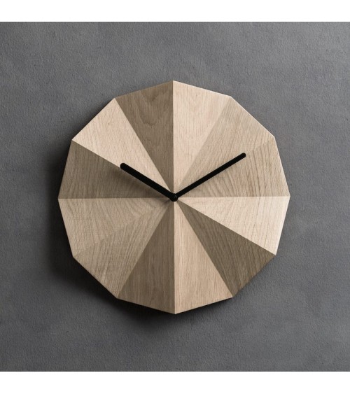 Delta Clock Oak - Wooden Wall Clock Lawa Design wood table desk kitchen clocks modern design
