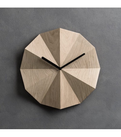 Horloge Design - Delta Clock Chêne Lawa Design Horloges design suisse original