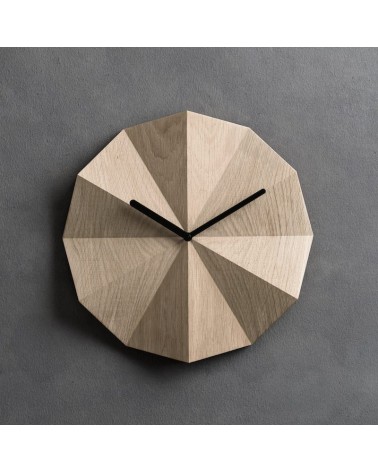 Delta Clock Oak - Wooden Wall Clock Lawa Design wood table desk kitchen clocks modern design