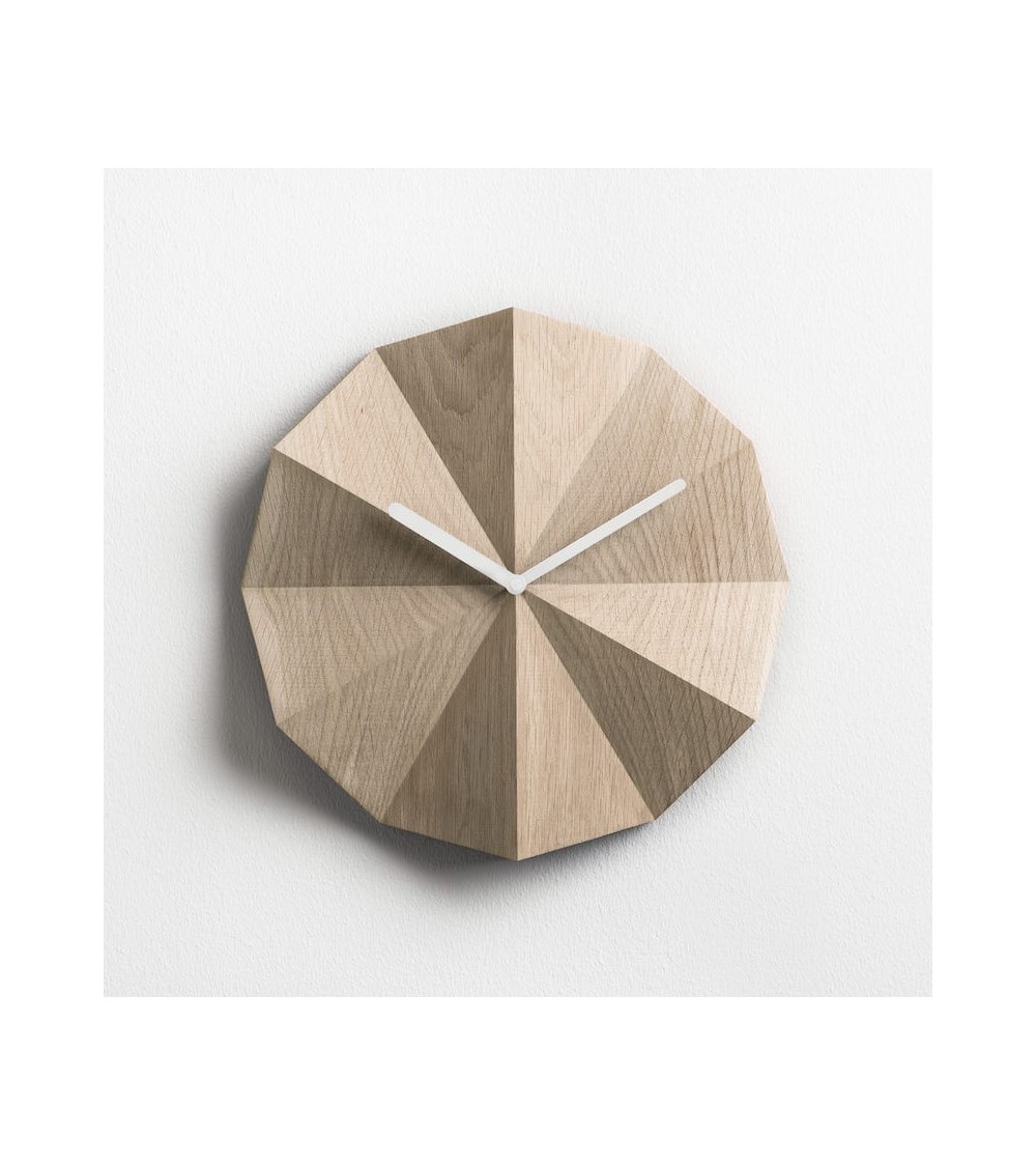 Delta Clock Eiche - Wanduhr aus Holz Lawa Design wanduhren küchenuhr wand uhren tischuhr spezielle design schöne kaufen